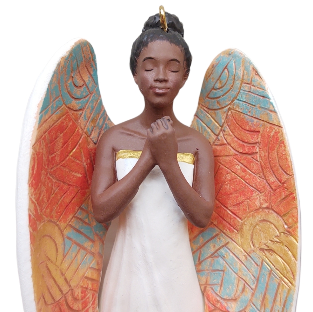 Hallmark Keepsake 2019 Angel Christmas Ornament Wings of Splendor AA Black - Picture 1 of 10